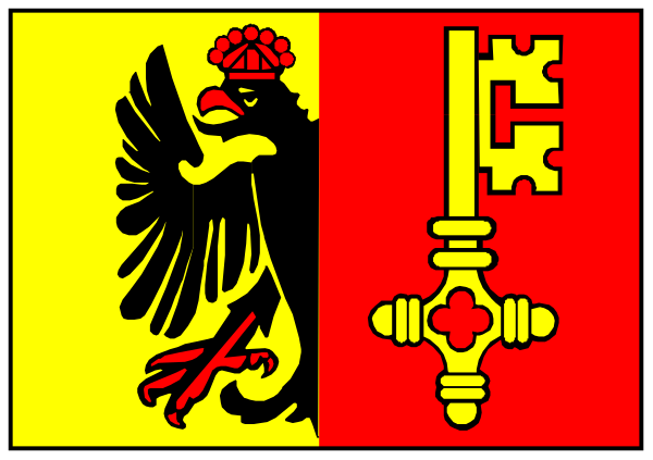 The flag of Belgium with a coat of arms featuring an eagle on top right corner is displayed next to two other flags in this small clip-art image.