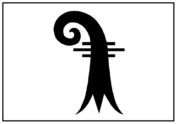 The black and white silhouette of a tree with swirling patterns on it is shown against an abstract background that resembles a wall.