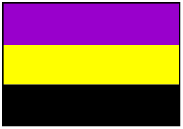 The image shows a pixelated purple stripe with an orange line on top of it against a grey background.