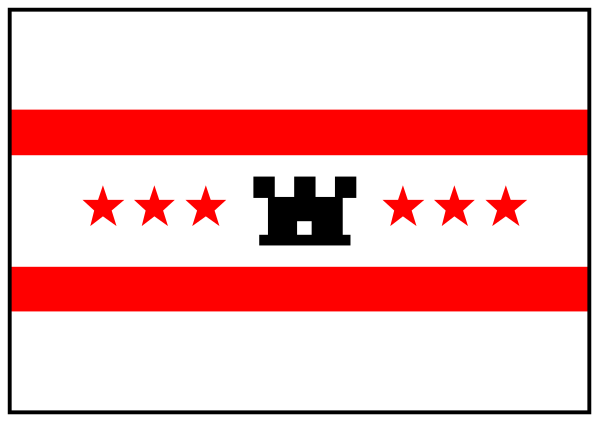 The image shows a pixelated representation of an American flag with stars on it inside what appears to be a window frame.