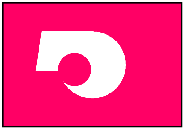 The image shows a pink battery with an icon of a power button on it against a gray background.