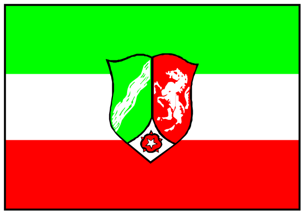 The flag of Italy with a red cross on it displayed next to another smaller rectangular banner that has an emblem resembling a shield in white within two vertical stripes colored green at top and bottom, suggesting some form of national symbolism for sports or events related to Italian culture.