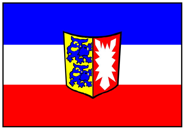 The flag of Slovenia with a shield symbolizing its coat of arms on it is displayed prominently against red stripes in this small clip-art image.