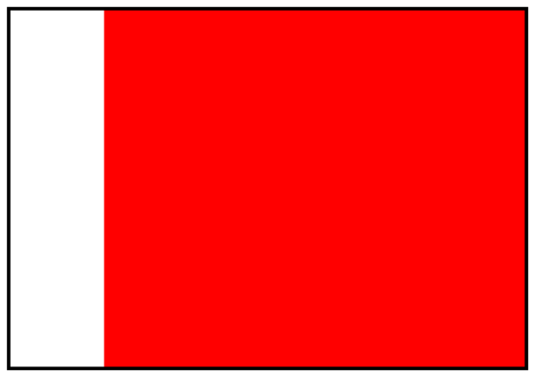 The image shows a red button with white text on it against an orange background.