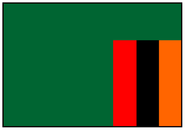 The image shows a pixelated battery with red, orange, yellow, green, blue, purple, pink, white, black stripes on it against a gray background.