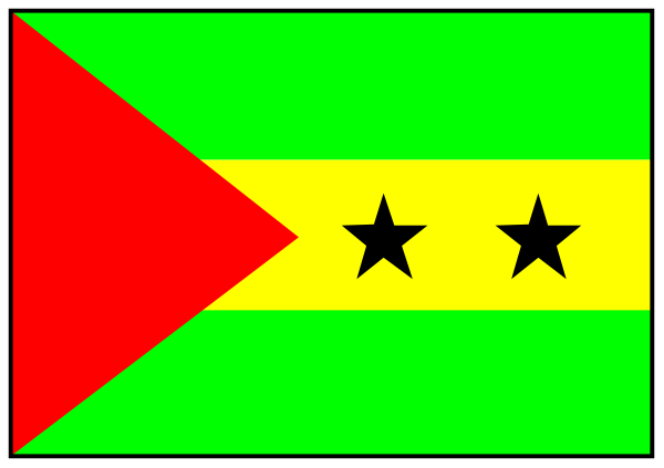 The image shows a stylized representation of an African flag with stars on it inside what appears to be a green border that resembles grass, set against a white background within a black rectangle frame.
