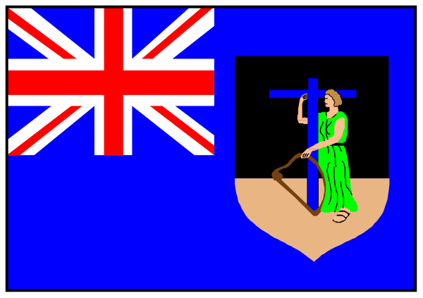 The picture shows a pixelated representation of two flags: British on top with its Union Jack design featuring red crosses on white backgrounds; below it is an Australian flag that has stars in five points around a central circle, representing constellations visible from Australia's southern latitude. In the center between these two flags stands a figure holding what appears to be a shovel or spade and wearing green attire with no shoes on their feet. The background suggests it is nighttime as there are dark blue tones dominating the scene, which could represent water given its coloration;
