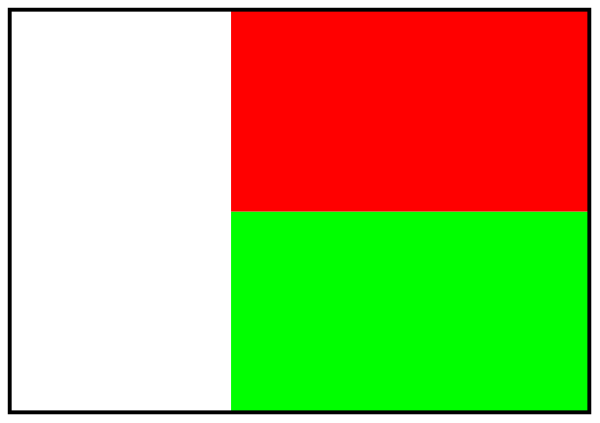 The image shows a battery with red on top half and green bottom half connected by white line to an unseen device.
