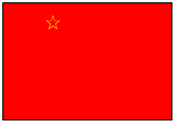 The image shows a pixelated red flag with yellow stars on it inside what appears to be an electric battery shape against a gray background.