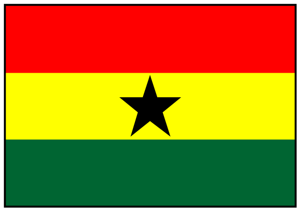 The flag of Zimbabwe with a black silhouette on top right corner.