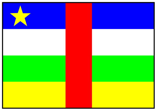 The image shows a stylized representation of two flags side by side with different designs on them; there is no text present in this clip-art illustration.