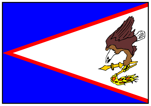 The image shows a pixelated representation of an American flag with two distinct halves: on top is half blue field with white stars in each corner; below it is red stripes alternating between solid color and what appears to be a stylized depiction of eagles, possibly indicating the state or region.