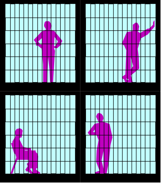 The image shows a four panel comic strip with silhouettes of figures inside what appears to be jail cells against different backgrounds: in one cell there is an elderly person sitting down; another has two people standing, looking at each other and gesturing as if having a conversation or argument; the third depicts someone walking away from their cell towards freedom; and finally, it shows three silhouettes of figures with various postures suggesting different emotions like sadness, anger, and relief.