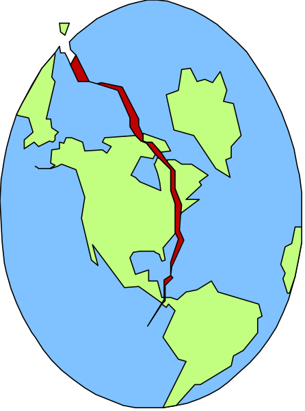 The image shows a stylized map of Earth with an overlaid red line indicating travel distance from California to Europe across North America.