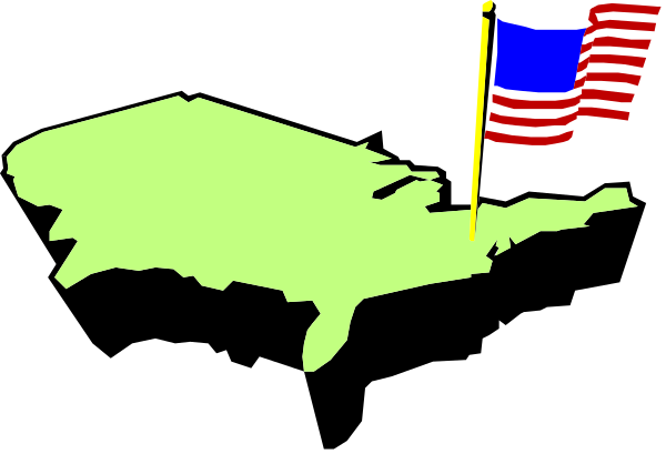 The image shows a map of North America with flags from different countries placed on it to represent their locations within that continent.