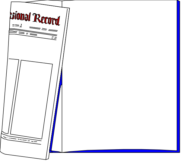 The image shows a newspaper with an open page displaying text that reads "PROFESSIONAL RECORDS" in bold letters atop two columns of smaller print on what appears to be newsprint paper, set against a dark background; there is also another piece of white paper partially visible behind the main sheet.