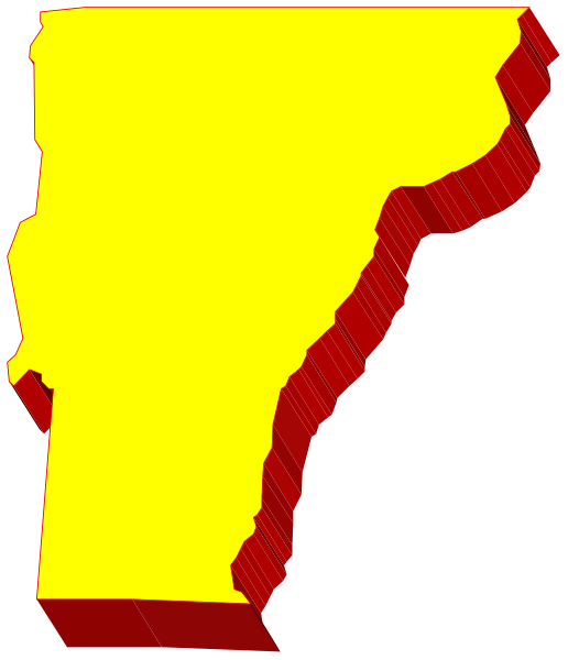 The image shows a stylized map of West Virginia with its borders outlined by red lines against a black background.