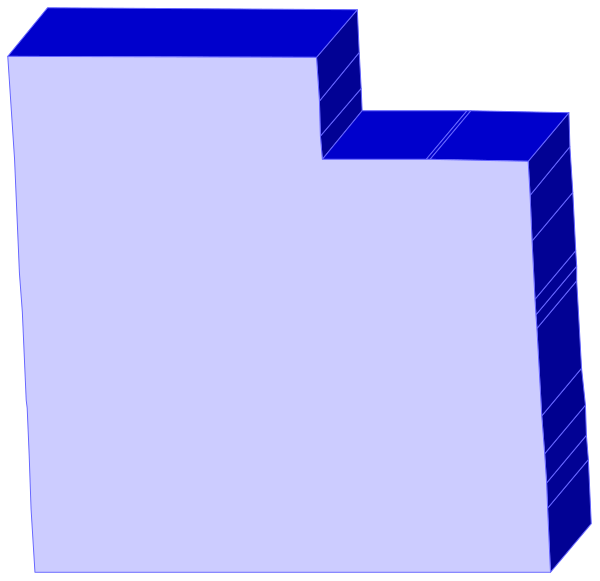 The image shows a blue folder with three white tabs on top of it against a black background.