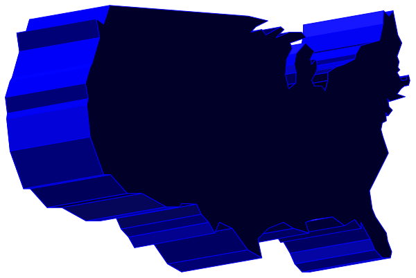 The image shows a stylized map of the United States with an overlay that appears to be a puzzle piece pattern in blue tones against its outline.
