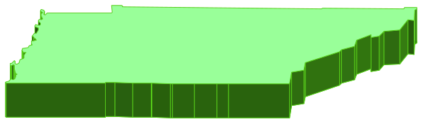 The image shows a green bar graph with multiple bars of varying heights on it against an indistinct background that appears to be grayish-blue in color.