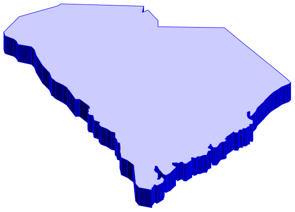 The image shows a stylized map of Florida with an overlay that appears to be a topographical representation of water levels in shades of blue on white background.