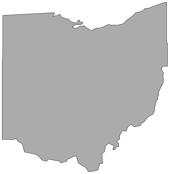 The image shows two maps side by side: on top, a map of Indiana with counties outlined; below it is an inset showing only one county highlighted within its borders against a black background.