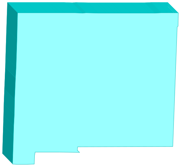 The image shows a simple blue block on top of another larger blue block with an empty space between them against a white background in what appears to be a 3D rendering context. There is no text present within this clip-art representation, and there's nothing else depicted besides these two blocks. It seems like it could represent the concept of stacking or layering objects without any additional details provided by other elements in the image. The setting does not provide enough information to describe beyond what has been described above.