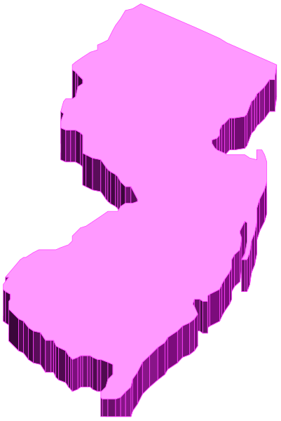 The image shows a pink outline of New York state on a black background with no additional details provided about any other elements present in this clip-art representation.