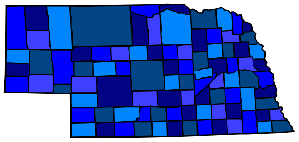 The image shows a stylized map of an area with blue shading representing different regions within it; there is no text present in this clip-art representation.