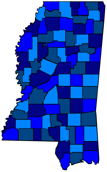The map shows a state with counties shaded blue; it's overlaid on an actual photo of that same area in different lighting conditions.