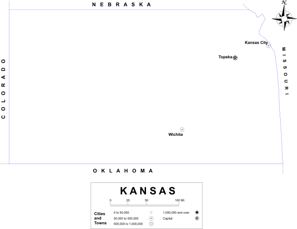 The image shows a black rectangle with white lines forming an abstract shape that resembles a stylized map of North America on its side; there is no text present in this clip-art representation.