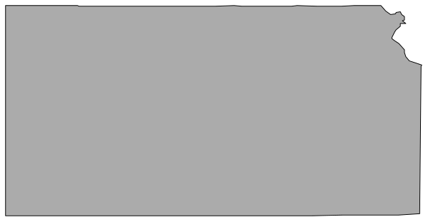 The image shows a gray rectangular shape with an irregular outline that could be interpreted as representing a map of some sort due to its resemblance to geographical features like coastlines or borders; however, without more context it is difficult to determine what specific area this might represent.
