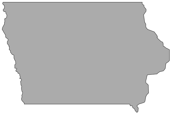 The image shows a stylized map of an area with state boundaries outlined by white lines against a dark background; it is presented in grayscale tones without color information provided for any objects within this clip-art representation, which focuses on geographical features rather than specific details about the depicted region.