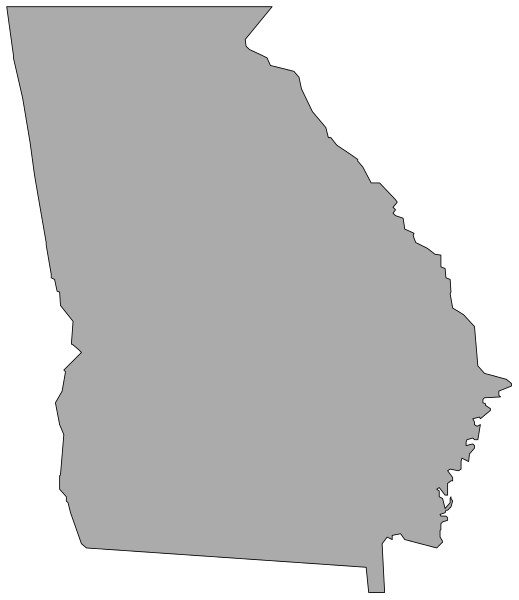 The image shows a stylized map of Alabama with its borders outlined against a black background.