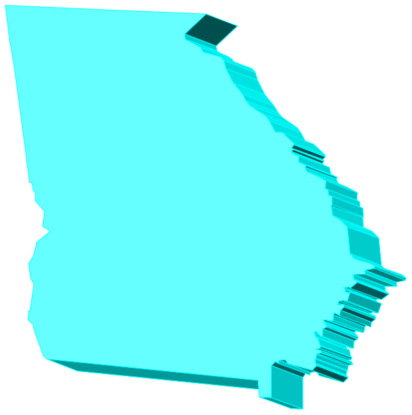 The image shows a stylized map of Alabama with its borders highlighted against an otherwise black background.