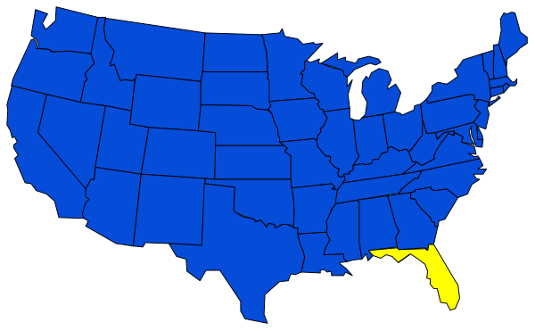 The map shows a blue United States with states highlighted; there's no text present on this particular section of the image.