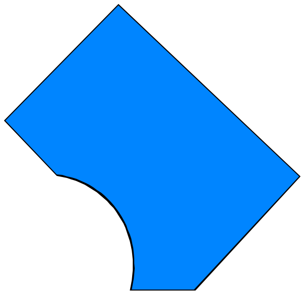 The image shows a blue diamond shape with two smaller diamonds inside it on top of each other against a black background.