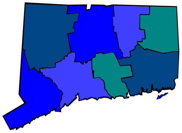 The image shows a map of New York state with various counties highlighted by different shades of blue to represent population density; it is presented in grayscale tones against black background.