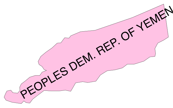 The image shows a pink map with text overlaying it that reads "people's democrat of yemm".