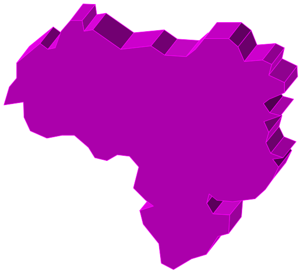 The image shows a stylized map with purple regions overlaid on it against a black background.
