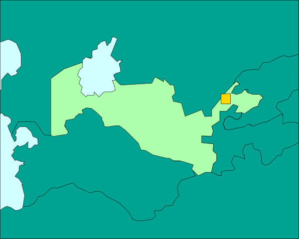 The image shows a map with various regions highlighted by different shades of green coloring on top of it against a blue background; there is also an inset showing one specific region more closely detailed than others.