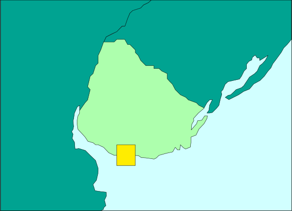 The map shows a stylized representation of North America with Canada highlighted by yellow squares on its eastern coastline near Quebec; there is no text present in this image to provide additional context about what it represents, such as specific locations within countries or any other details that might be relevant for understanding the content.