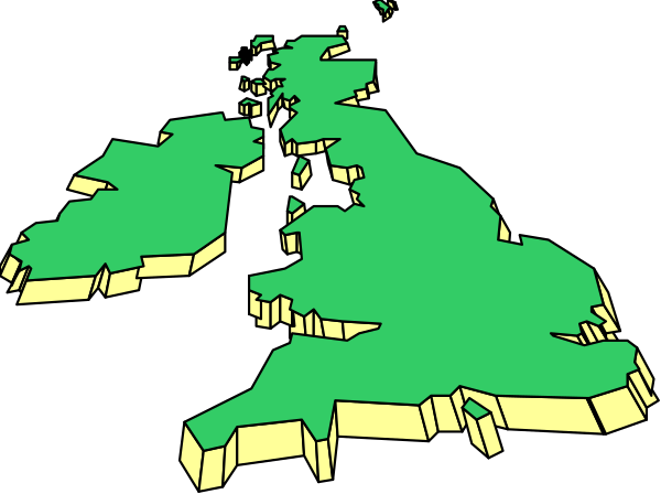 The map shows a stylized representation of Europe with green areas indicating landmasses and yellow lines representing borders between countries.
