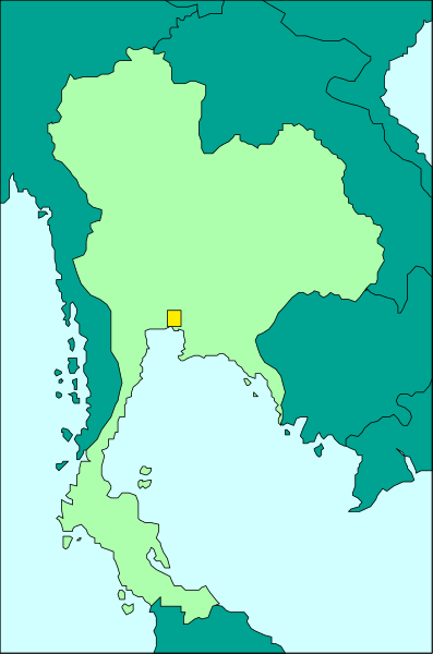 The map shows a country with various regions labeled; it appears to be an island nation given its shape resembling that of islands in Southeast Asia.