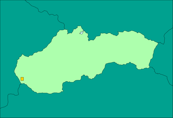 The image shows a map with an outline of Romania highlighted on it against a blue background; there is also a small white dot in one corner that could represent a location marker.