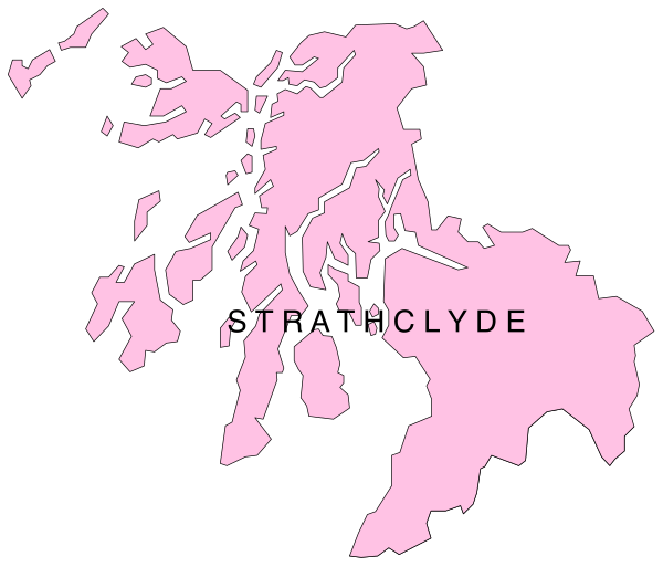 The image shows a map of Scotland with pink shading on it, indicating areas that have been affected by flooding due to climate change.
