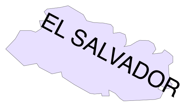 The image shows a purple map with text overlaying it that reads "El Salvador" on top of what appears to be an area labeled as such in Spanish.