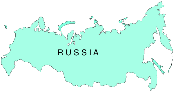 The map shows Russia with a label indicating it's location on Earth.