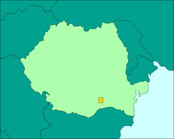 The map shows a country with its capital marked by an orange dot on it.