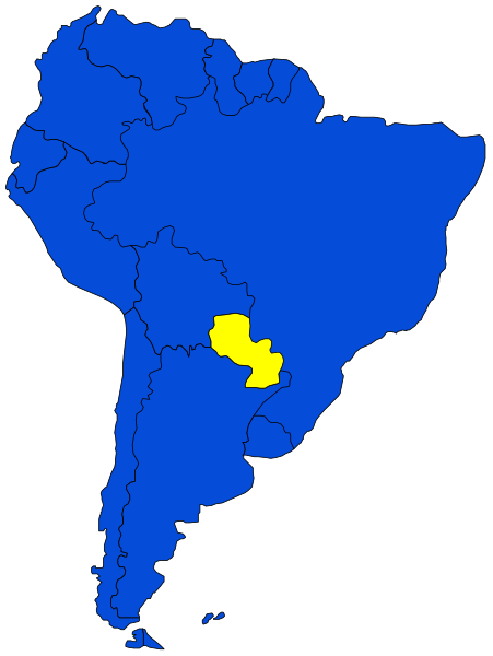 The map shows a stylized representation of South America with Brazil highlighted by coloring; it is overlaid on top of another image that appears to be an outline of Africa but without any detail beyond continental shape and borders, which suggests this might have been digitally manipulated or created for illustrative purposes.